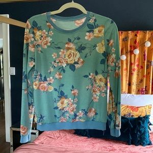 Floral sweat shirt